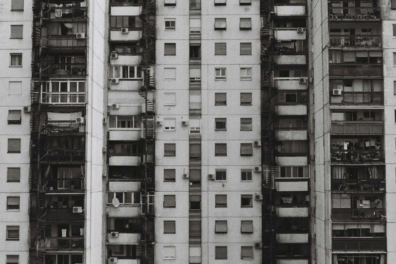 New Belgrade - a tall building with many windows