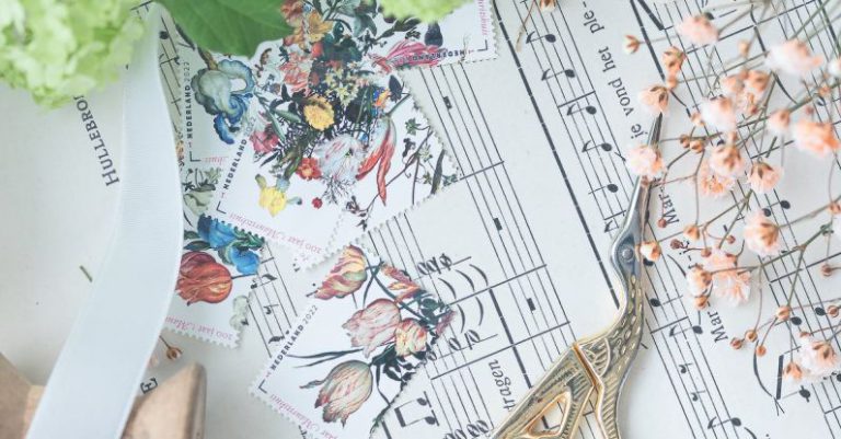 Serbian Music - Styled Romantic Scene with music sheets