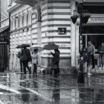 Belgrade Events - grayscale photography of people walking on street