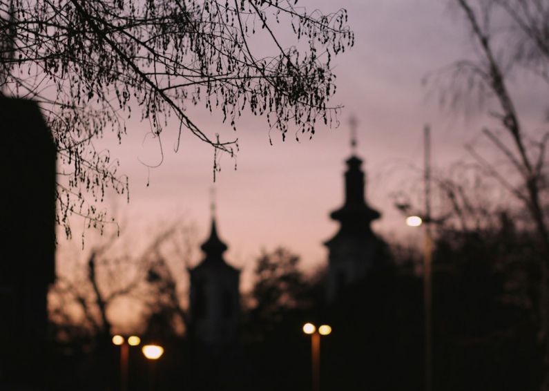 Belgrade Churches - a couple of tall buildings sitting next to each other